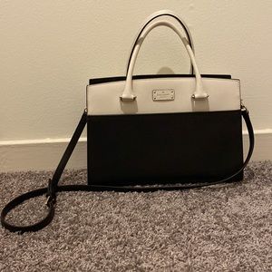 Kate Spade Cameron Street Black and White Color Block Candace Satchel